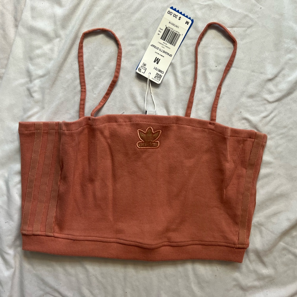 Adidas rose gold collection crop tank